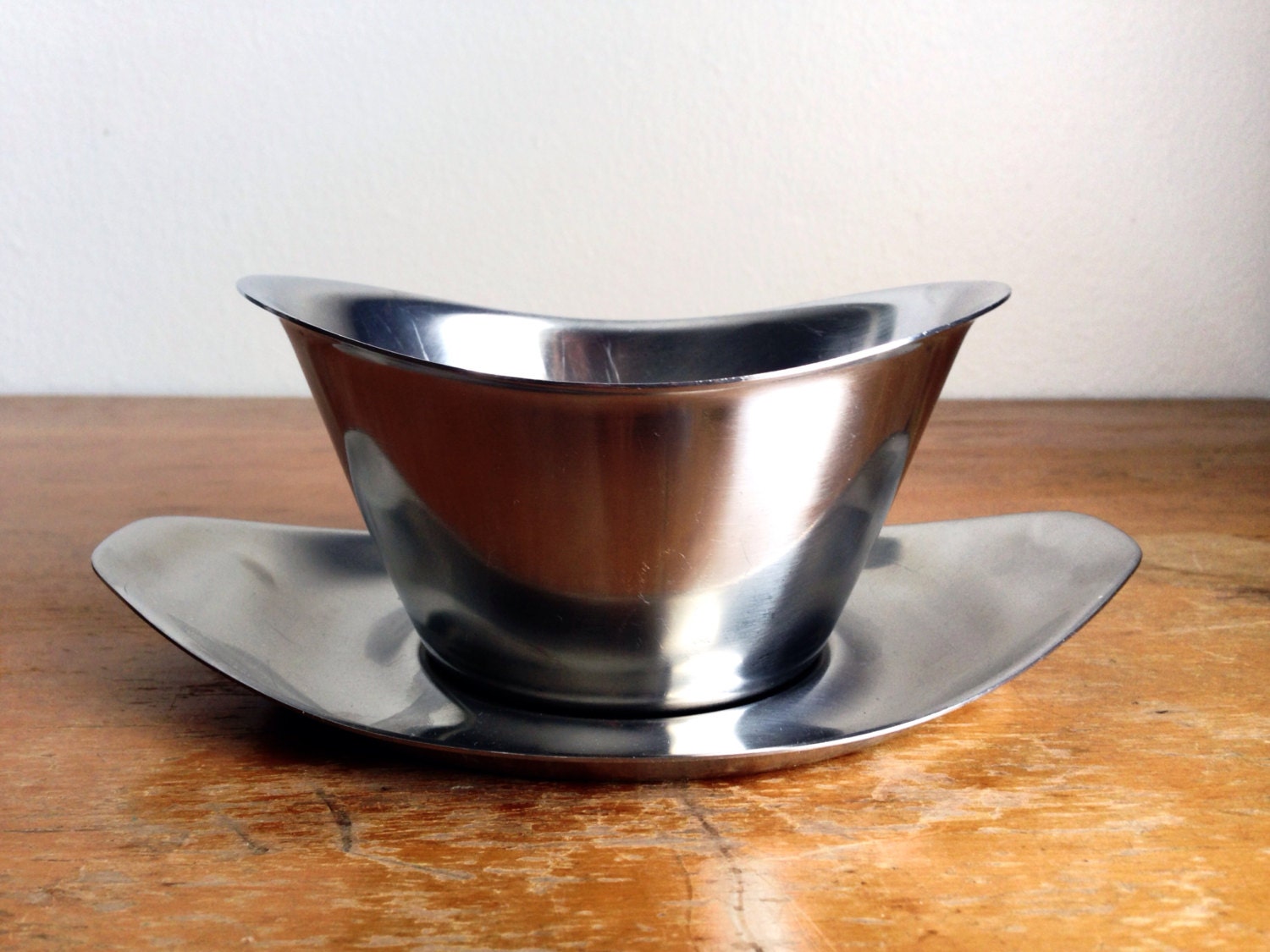 Vintage Stainless Steel Cromargan Gravy Bowl and by LeBeauHaus