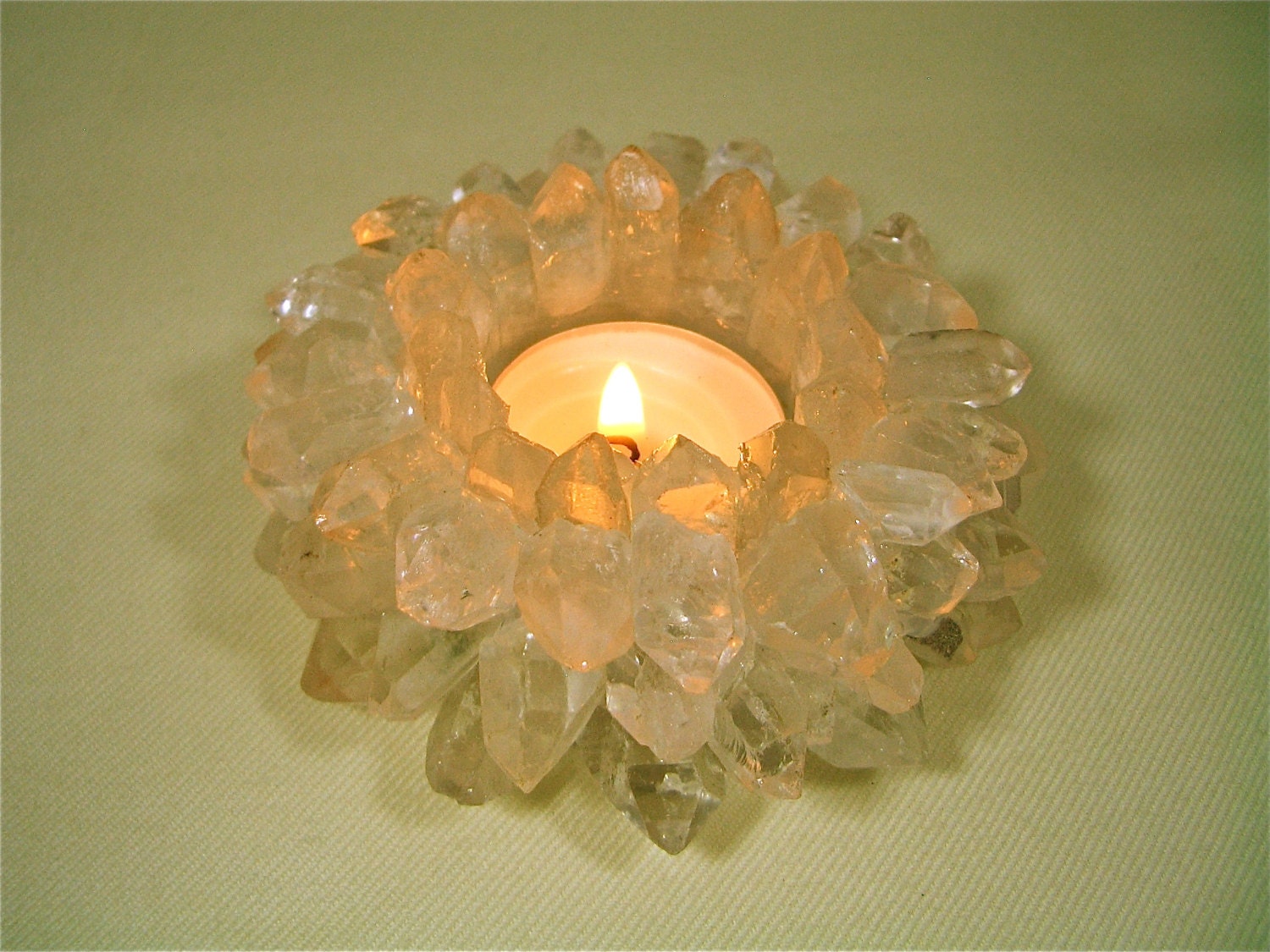 Quartz Crystal Votive Candle Holder Quartz Tealight Made of