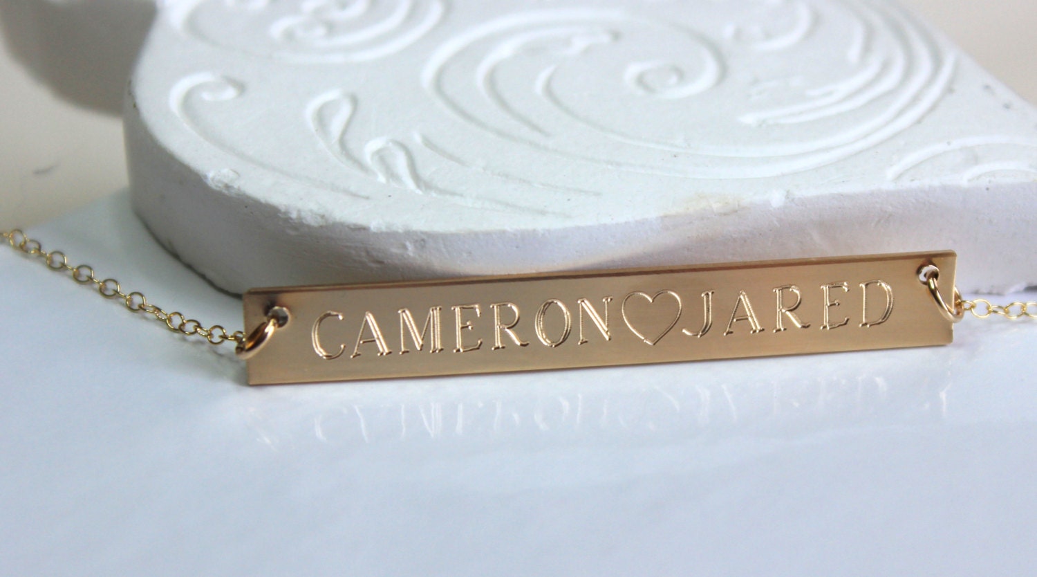 Mother's Necklace Mom Jewelry Gift for mom Monogrammed Jewelry Name Plate Necklace Sterling Silver 14k Gold Bar Necklace Rectangle Bar Names