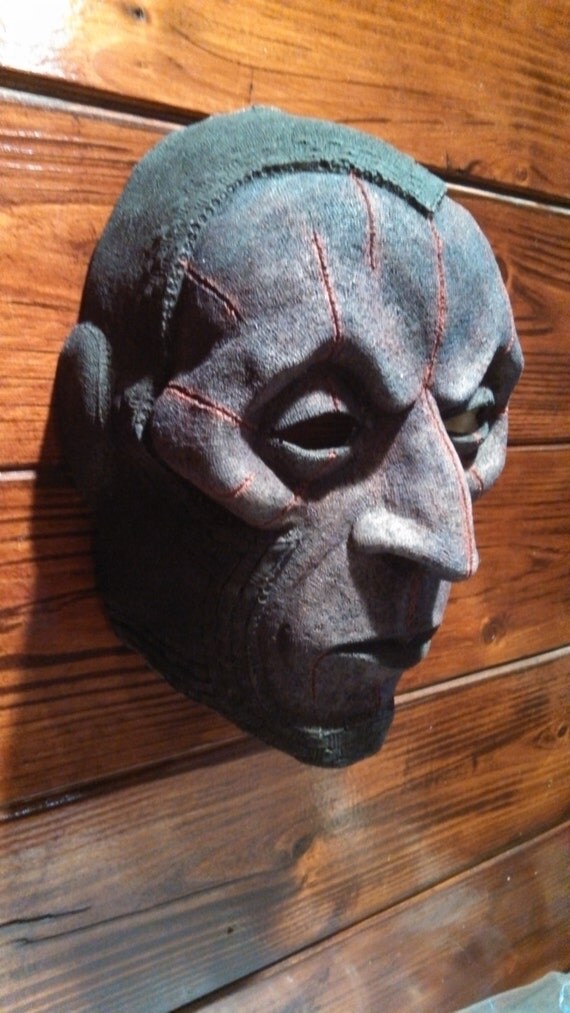 womens sliced burlap mask by JoesMonsters on Etsy