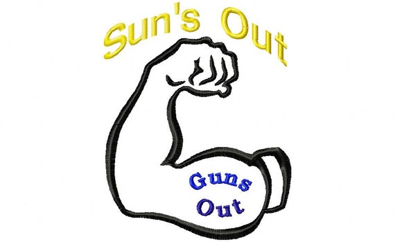 Download Items similar to Sun's Out Guns Out embroidery design ...