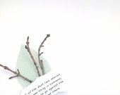 Rustic blue linen and twig inspirational quote boutonniere, boutineer for wedding, Boho, rustic, shabby chic, woodland wedding