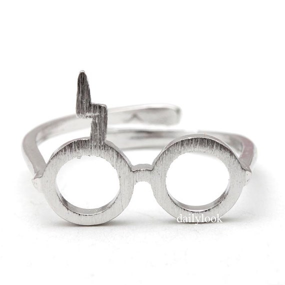 ... ring, harry potter glasses ring, glasses ring, adjustable ring,mens