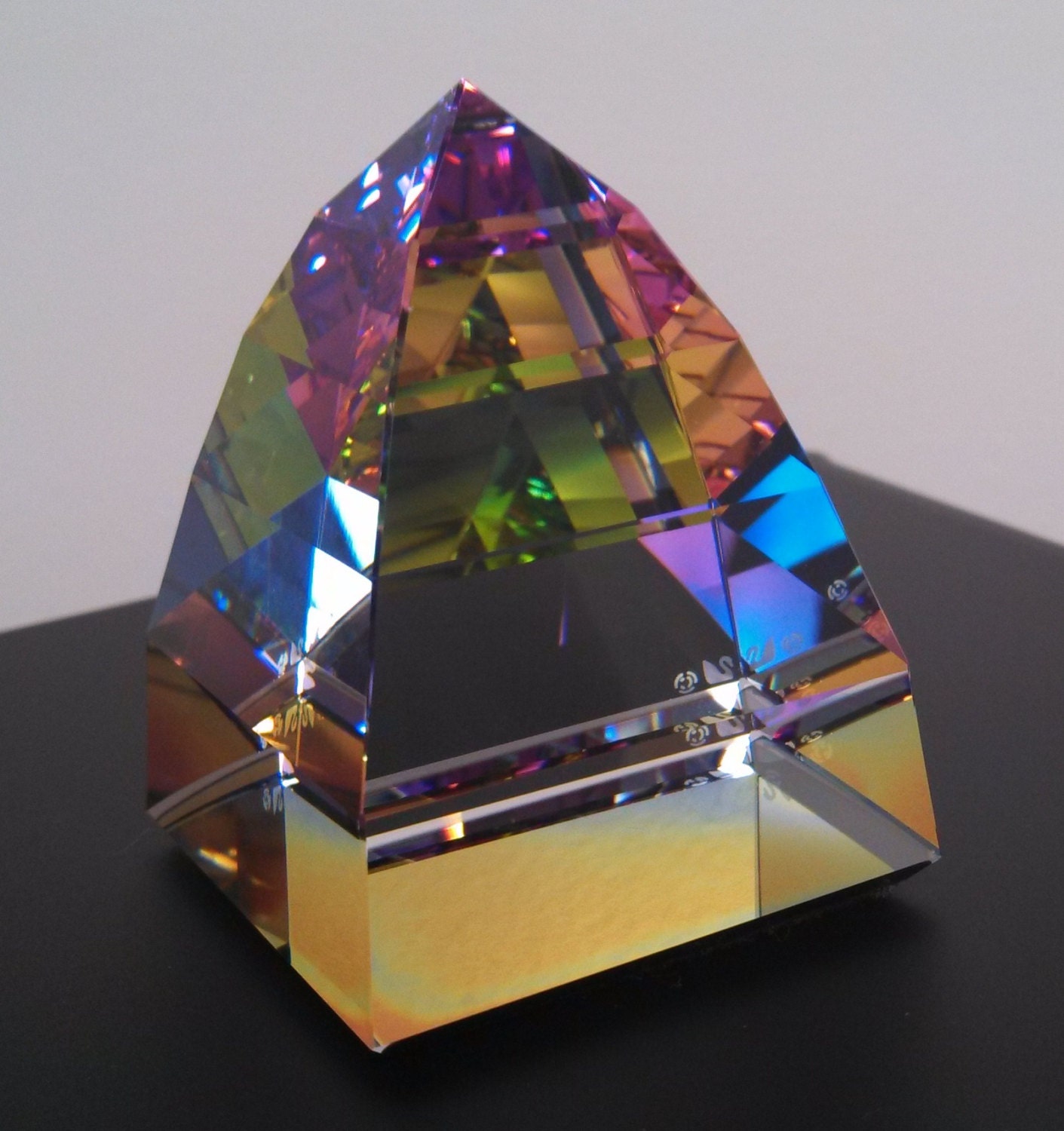 Swarovski Crystal Pyramid Paperweight Small VM Edition