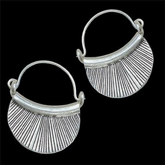 Silver Earrings Silver Hoops Ethnic Hoops Gypsy by