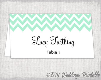 Wedding place card template Chalkboard place cards