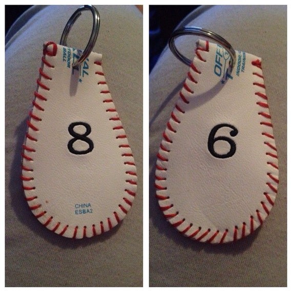 Baseball keychain 2 sided