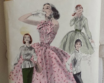 1950's Butterick Dress Pattern #7678 Bust 30 Size 12