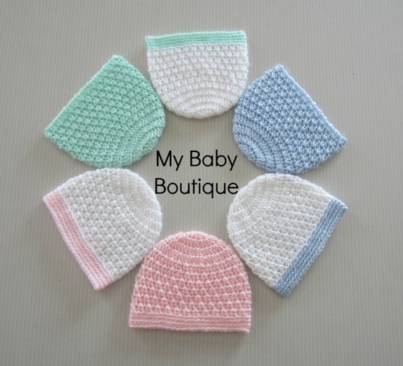 crochet pattern single hat newborn MiBabyBoutique Newborn on 'n O's X Etsy Hat Pattern by Crochet