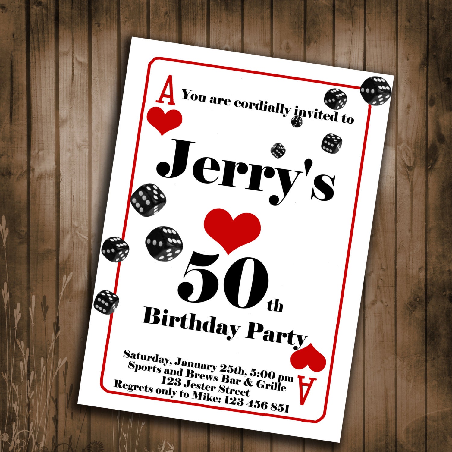 Poker Card Invitations 8