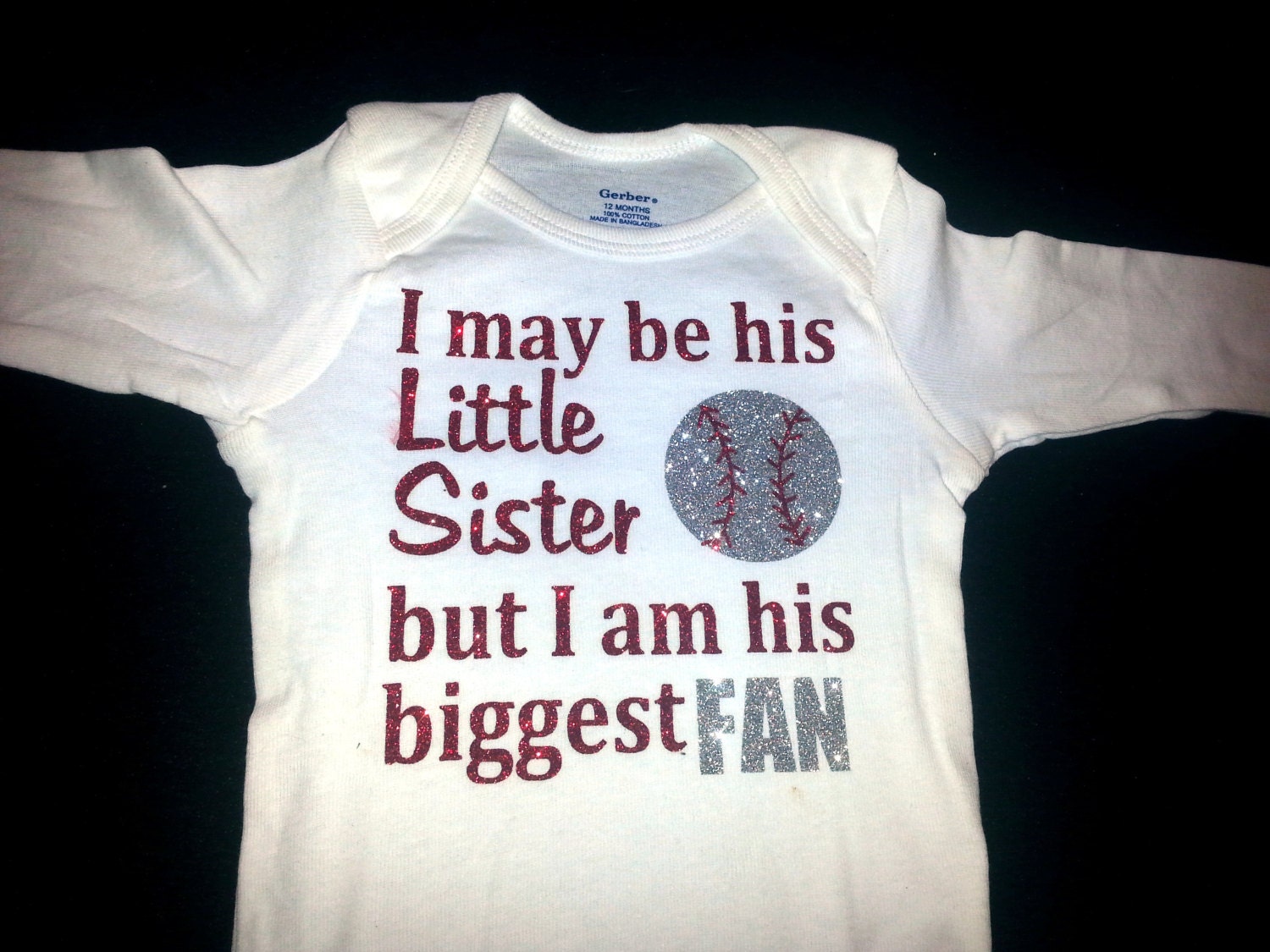 Download Baseball Sister Shirt Little Sister Biggest Fan available