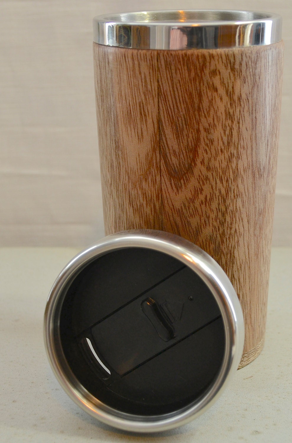 Wooden Travel Mug Mahogany Coffee Mug Travel Mug with