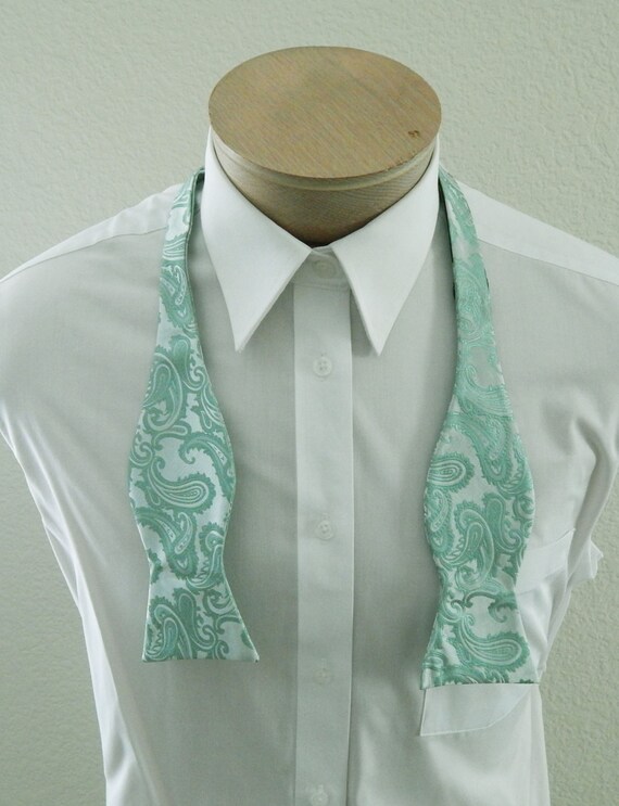 Grand Slam Bow Tie in Sea Foam Green by Bird Dog Bay