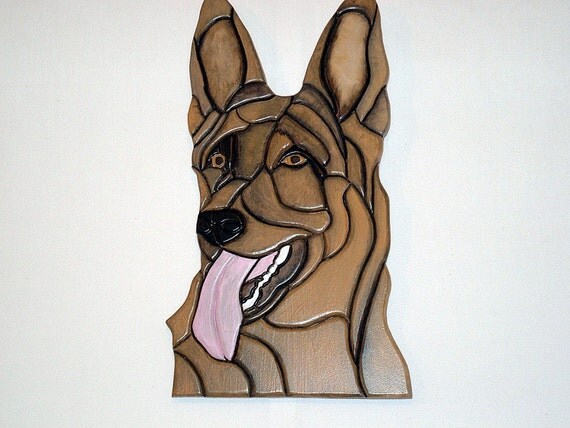 Wood Sculpture Dog Custom Wall Hanging Pet Wooden Animal