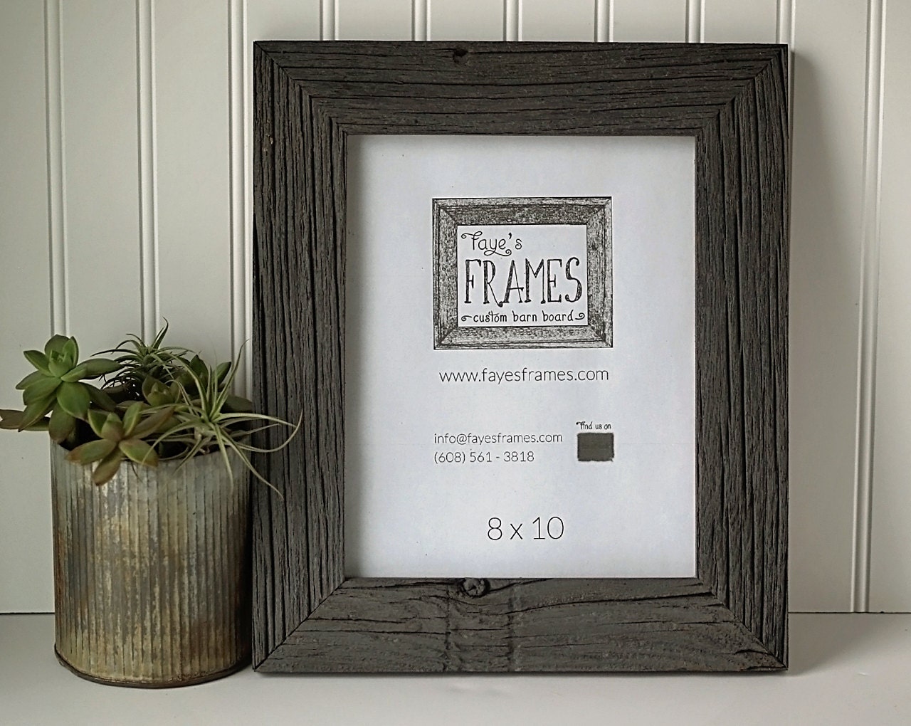 Dark Gray 8x10 Reclaimed Barn Board Frame Single by ...