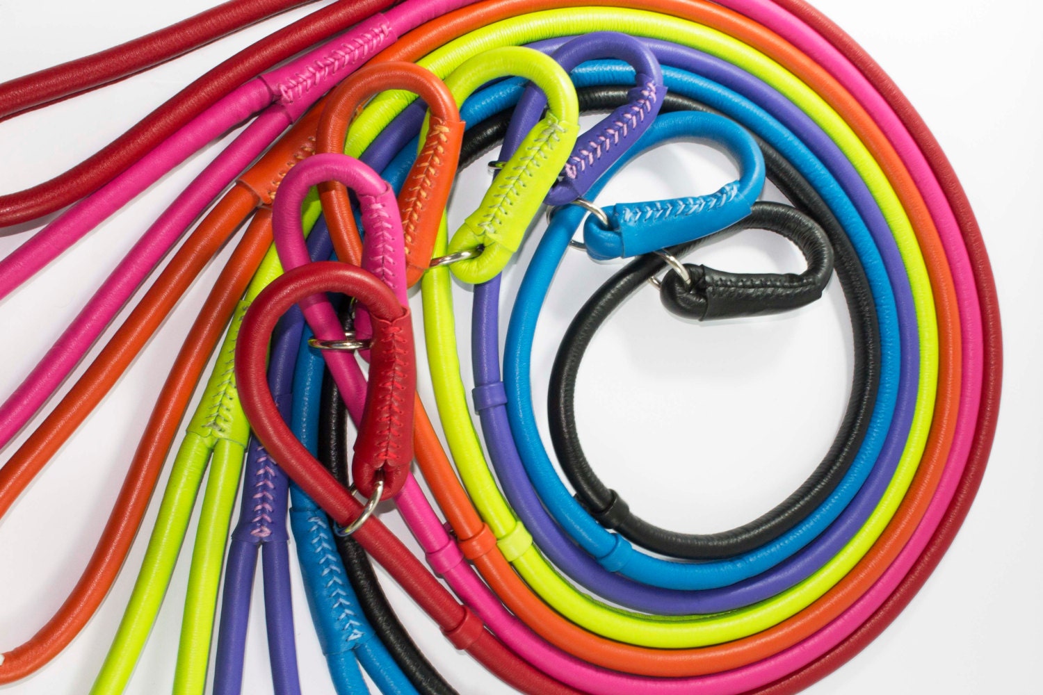 Dog Leash Dog Slip Lead Dog Show Slip Lead Rolled by CollarDirect