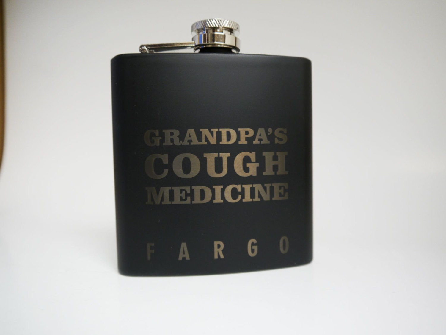 Grandpa's Cough Medicine Fargo Flask