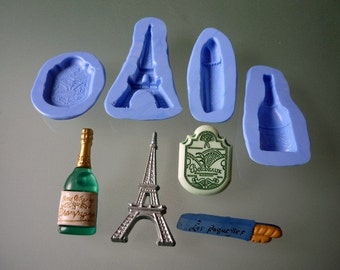 Silicone molds to choose from, theme France, Paris