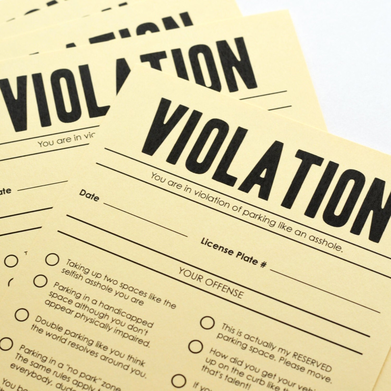 Printable Fake Funny Parking Tickets | semashow.com