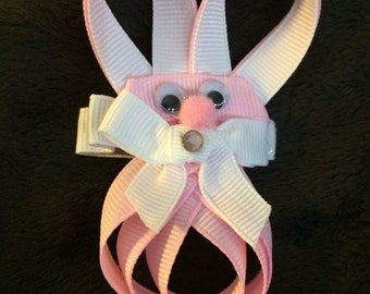 Easter Bunny Hair Bow...cute Bunny clip