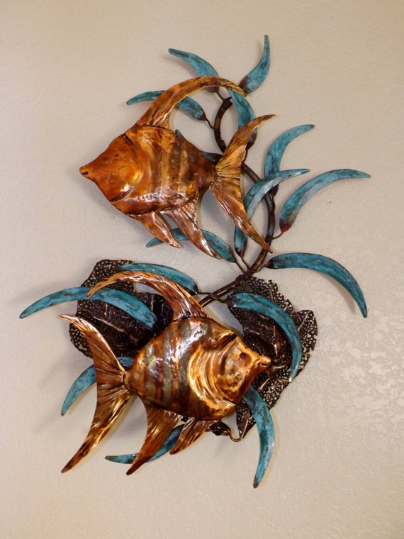 Copper Angel Fish Wall Art Sculpture by WardStudiosArizona on Etsy