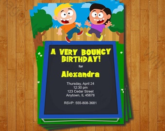 Trampoline Party Invitation - printable birthday invite for a Trampoline Birthday Party