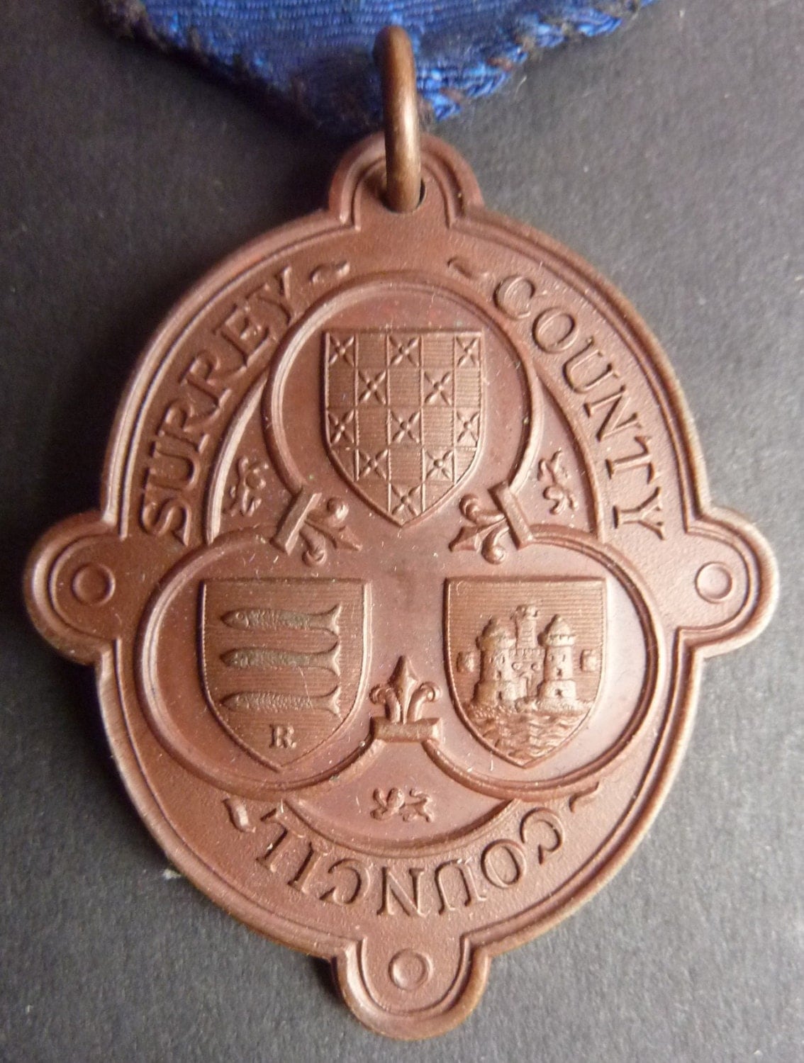 Bronze British School Attendance Medal. Surrey County Council.
 Surrey County Council Wedding