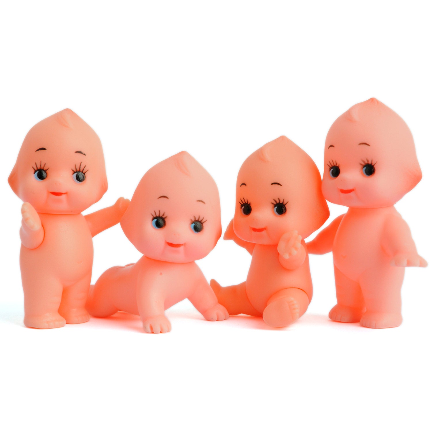 Lot of 4 Miniature Kewpie Doll Baby Cupie Vintage Antique