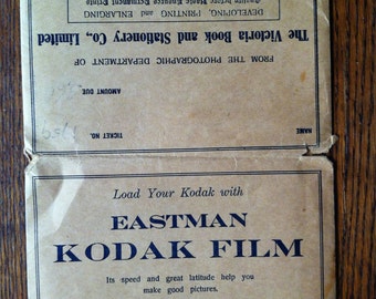 c1910 Eastman Kodak Film folder from shop in Victoria B.C.