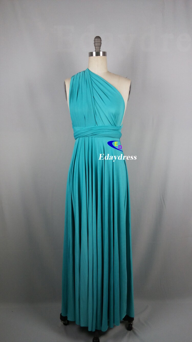 Bridesmaid Dress Infinity Dress Blue Floor by Dresslongbridal