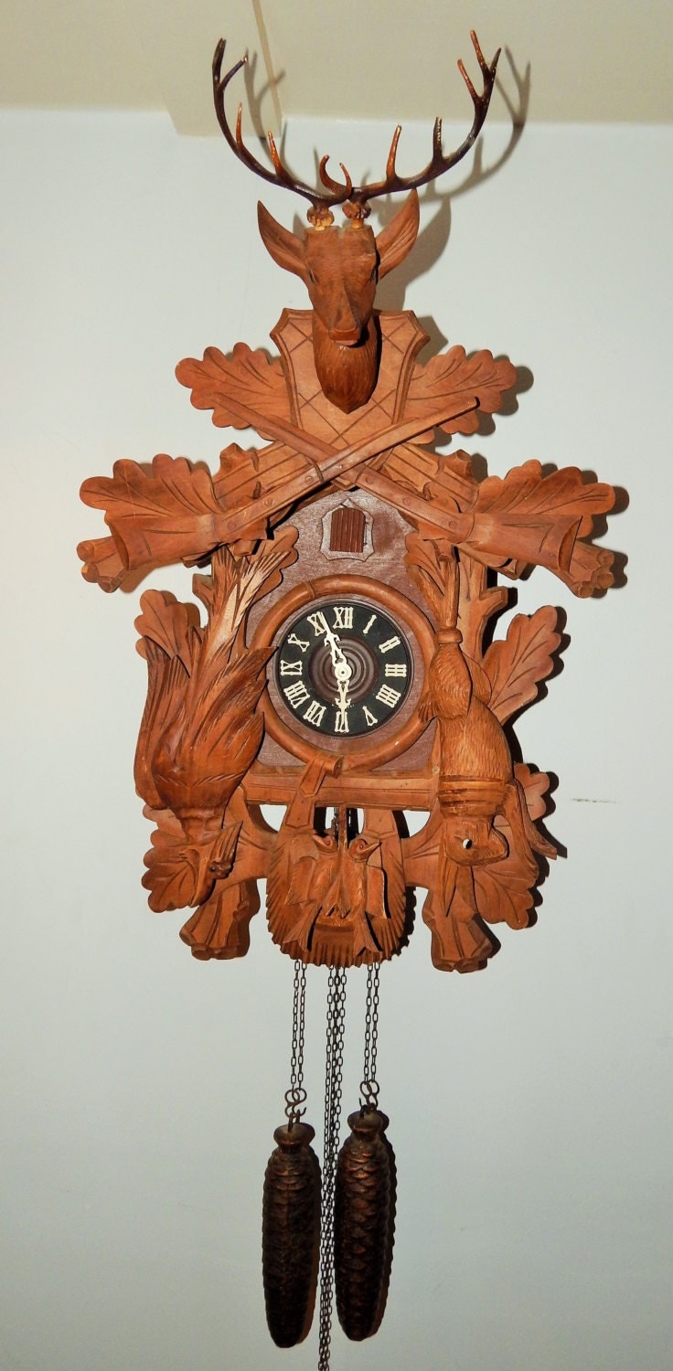 german hunting cuckoo clock