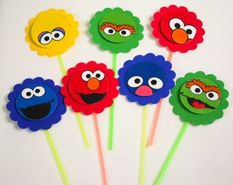 Sesame Street, the muppets cupcake toppers - Set of 14
