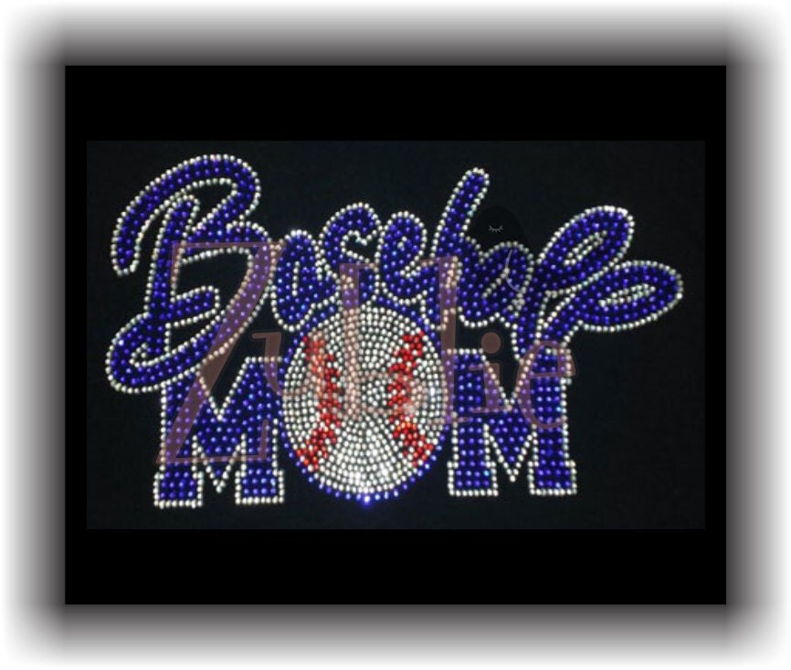 Baseball Mom Rhinestone Shirt by Zublie on Etsy