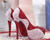 Wedding Shoes, Pearl Bridal Shoes,Bridal Shoes, Brides Mother Shoes, Prom Shoes, Crystal Evening Shoes, Shoes For Night, Cruise Show Shoes