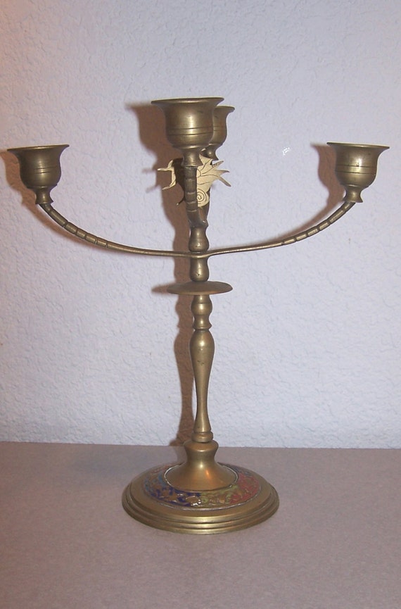 vintage Candle Holder Candelabra Jewish Temple by CommonCentsHome