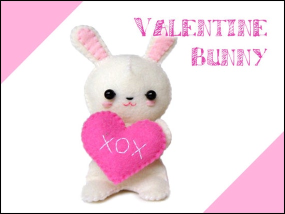 valentine bunny plush
