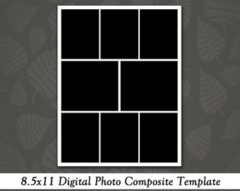 8.5x11 Photo Template Pack Photo Collage by LoveurstyleDesigns
