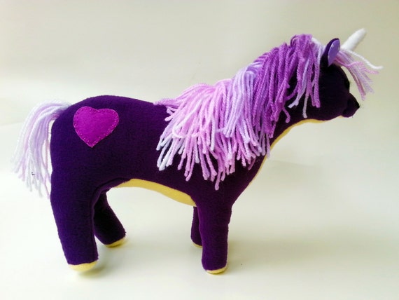 giant purple unicorn stuffed animal