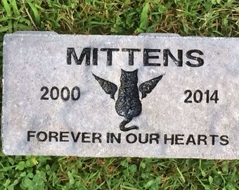 Personalized Cat Memorial Marker Stone *** FAST and FREE SHIPPING*** You ad your Beloved Pets Name and Dates