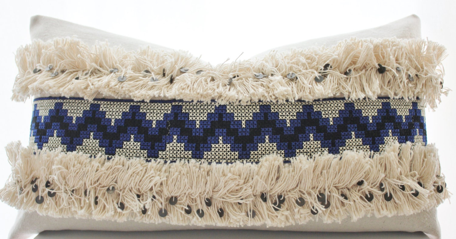 Moroccan Wedding Blanket Pillow Cover Handira Pillow Cover