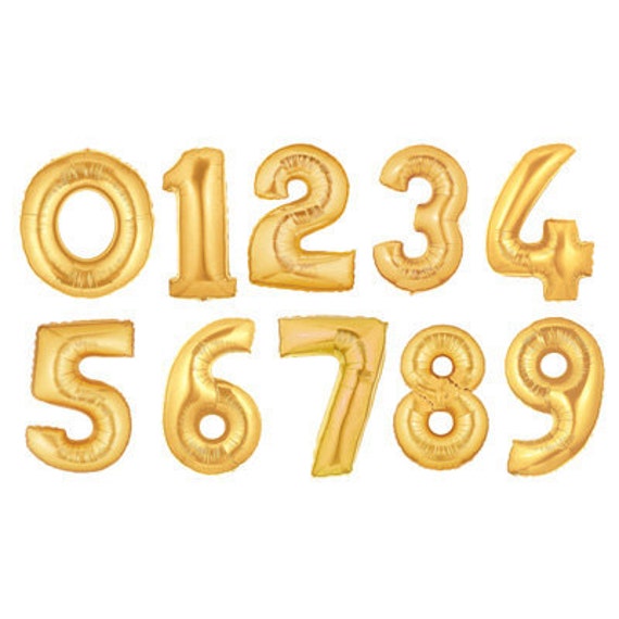 Gold or Silver Foil Number Balloon Jumbo 40 Balloon