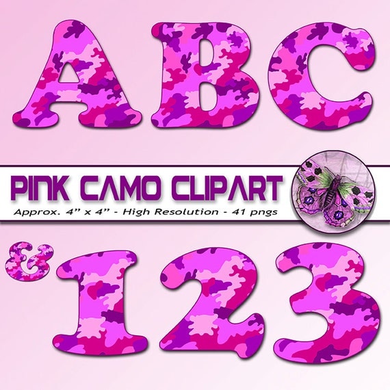 hot pink camouflage digital alphabet pink camo alphabet