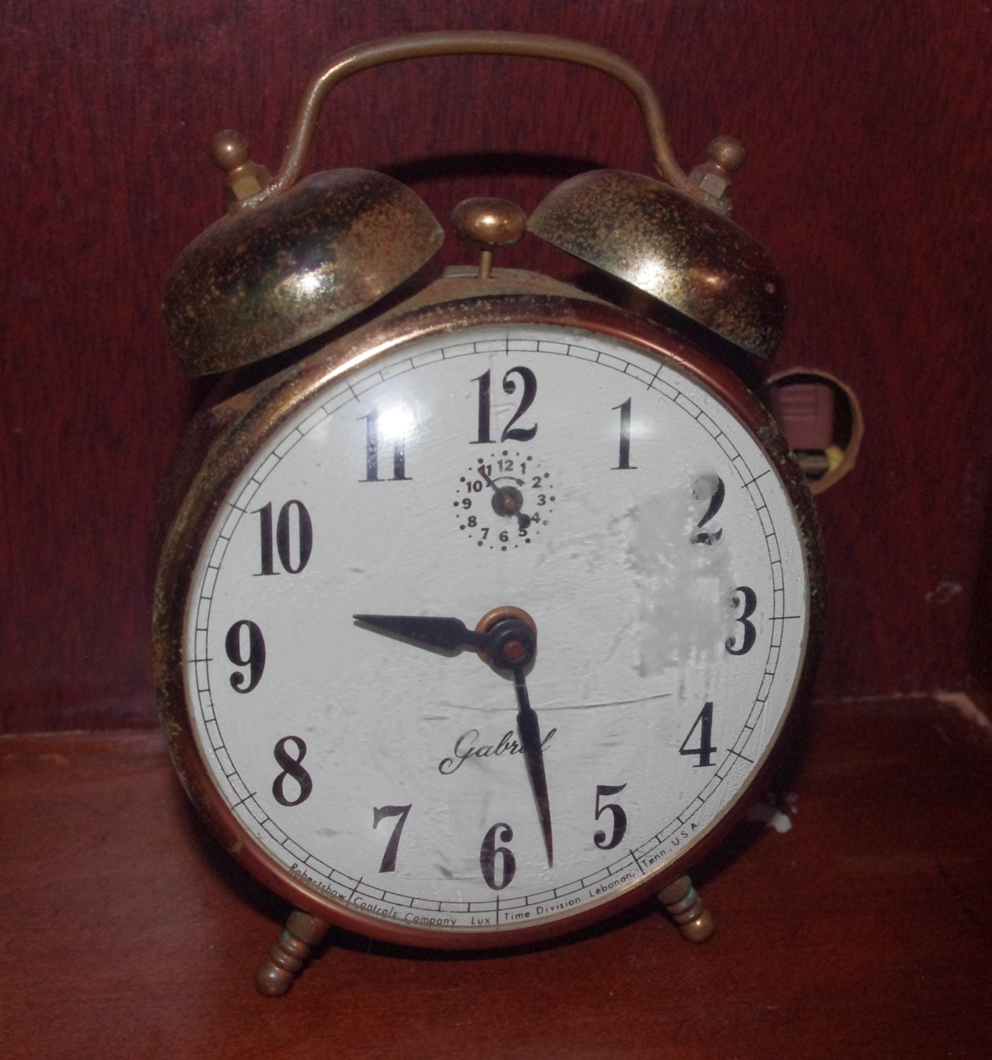 Charming 1950's Gabriel Copper Alarm Clock by Robert Shaw