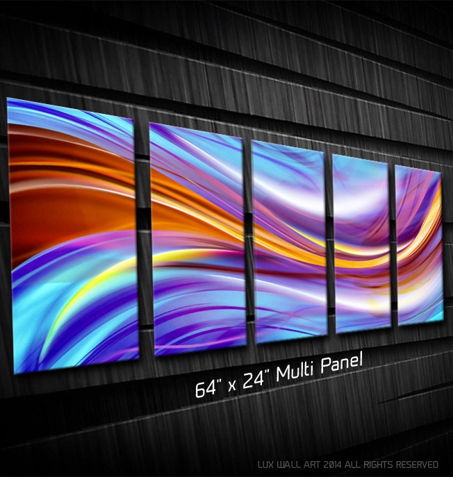 Metal Wall Art Print Wavy Bliss