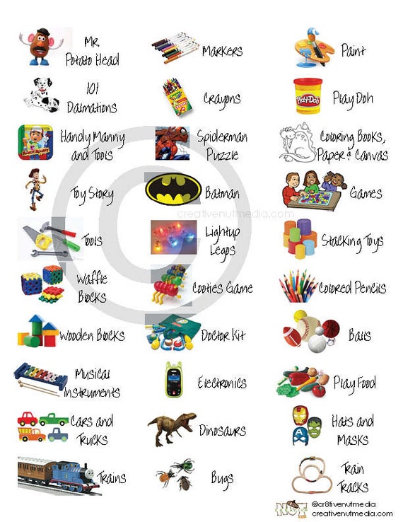 Toy Room Labels / Lables For Toys / Toy Organization / Avery