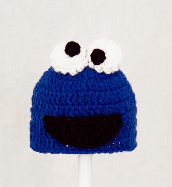 Cookie Monster Hat Blue Sesame Street Beanie in all sizes