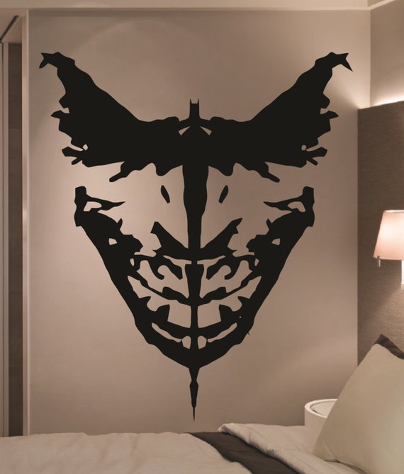 Giant Batman & Joker Ink Blot Comic Vinyl Wall Art by ...