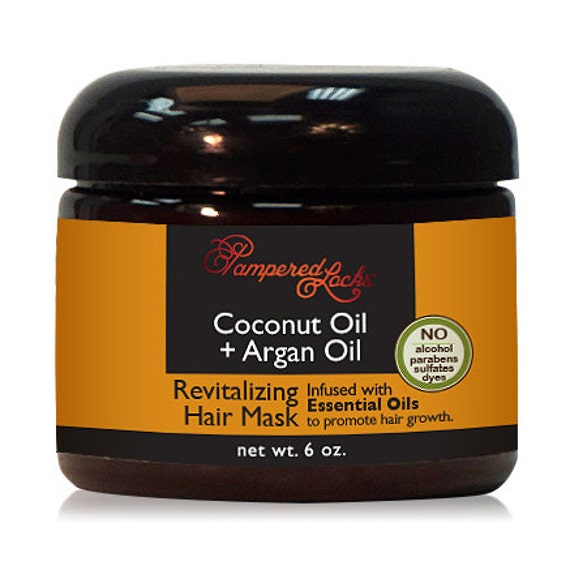 Coconut Oil Argan Oil Hair Mask Essential Oils by PamperedLocks