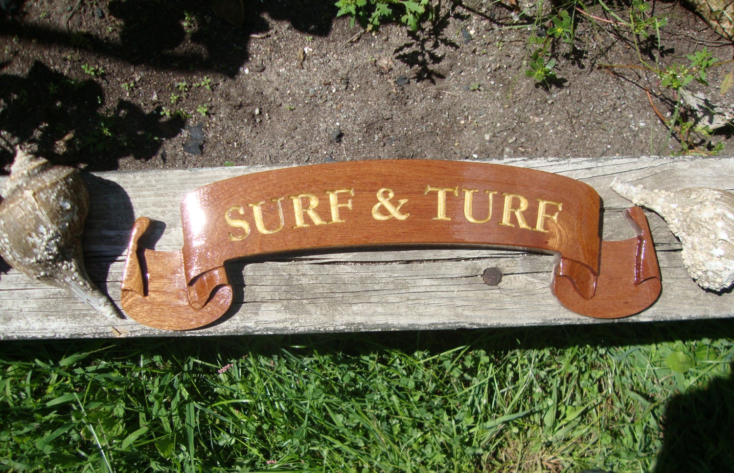 Custom Carved Wooden Name Board nautical boat home office
