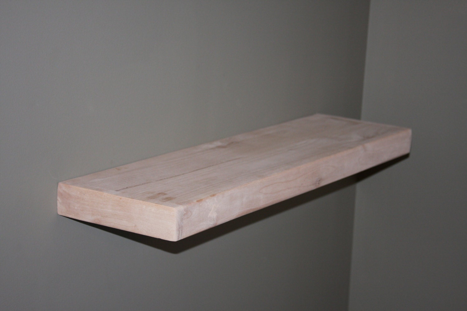 Solid Pine Wood Unfinished Floating Shelf 8 x by WoodCreations4U2
